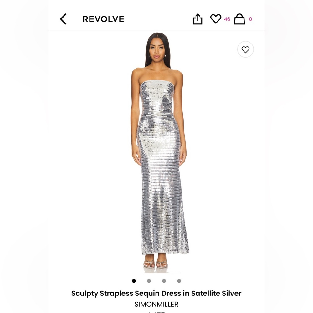 SIMON MILLER strapless sequin dress